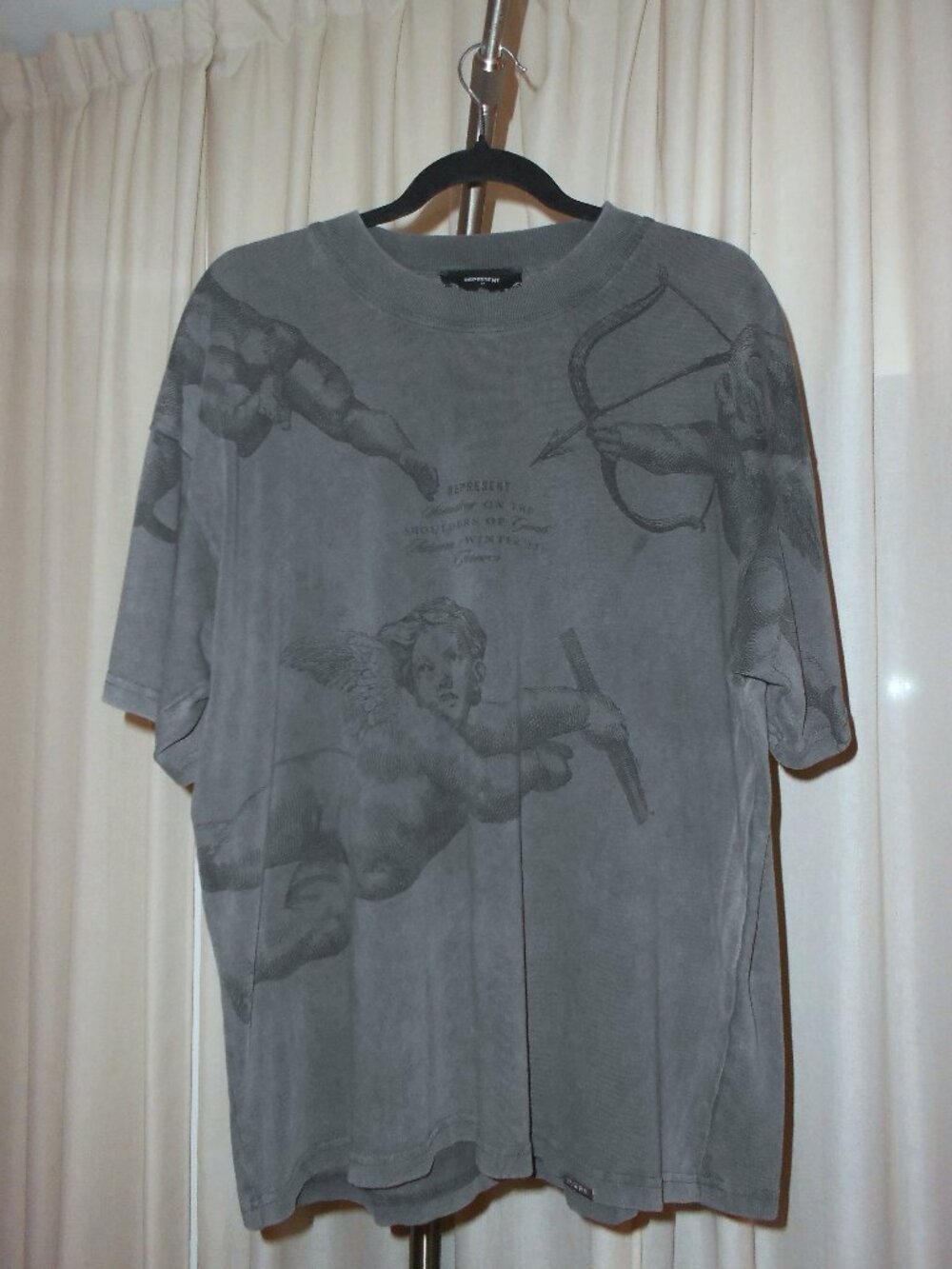 Represent Cherub All Over T-Shirt Grey M Oversized